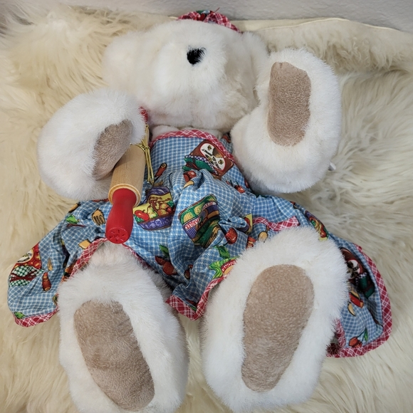 ❤️ The Vermont Teddy Bear Company Vintage Jointed Cooking 16" Bear - Picture 7 of 8